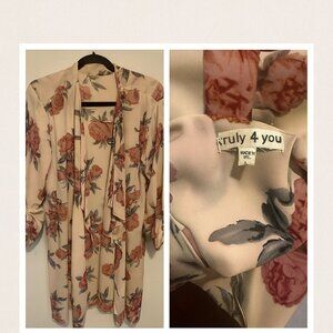 Truly 4 You Floral Kimono Cardigan